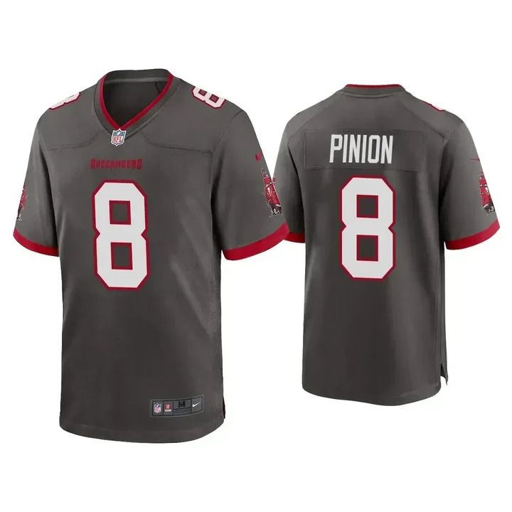 Men Tampa Bay Buccaneers #8 Bradley Pinion Nike Grey Game NFL Jersey->tampa bay buccaneers->NFL Jersey